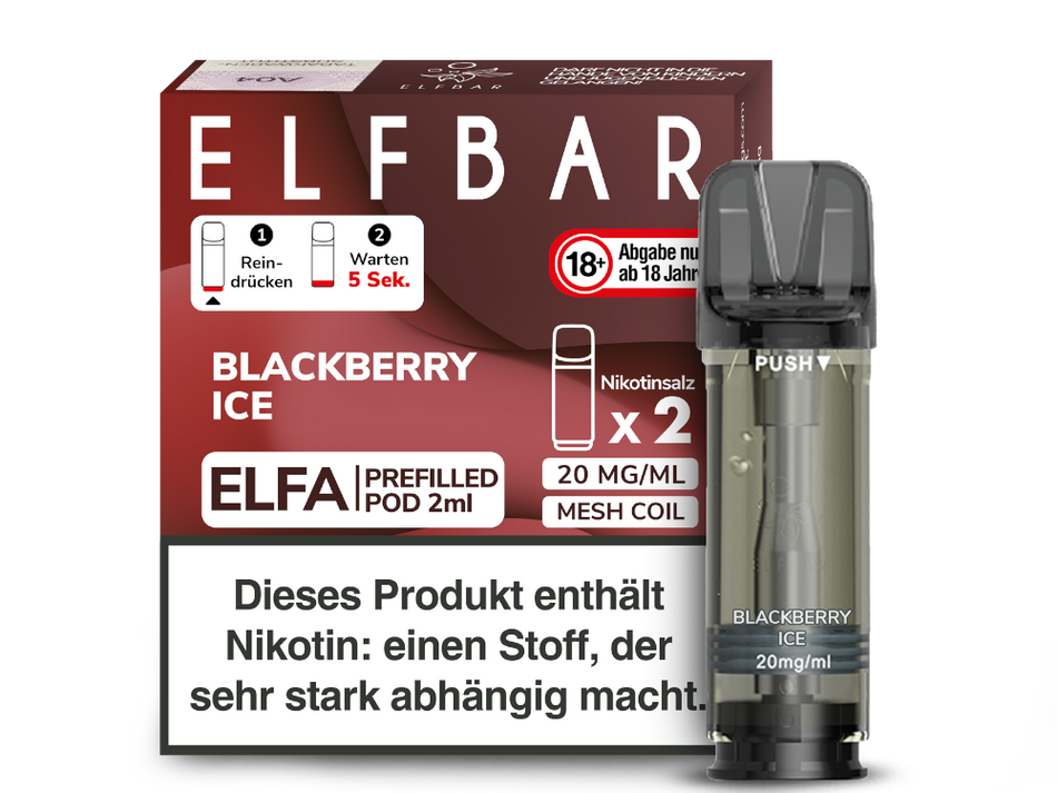 ELFBAR ELFA Pods - Blackberry Ice - 20mg/ml