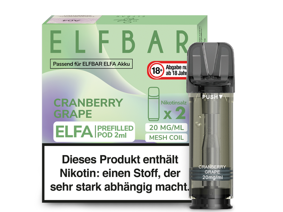 ELFBAR ELFA Pods - Cranberry Grape - 20mg/ml