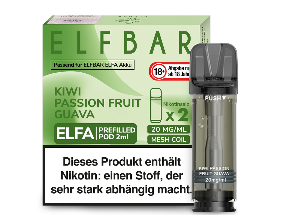 ELFBAR ELFA Pods - Kiwi Passion Fruit Guava - 20mg/ml