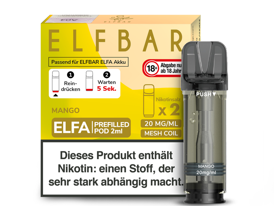 ELFBAR ELFA Pods - Mango - 20mg/ml