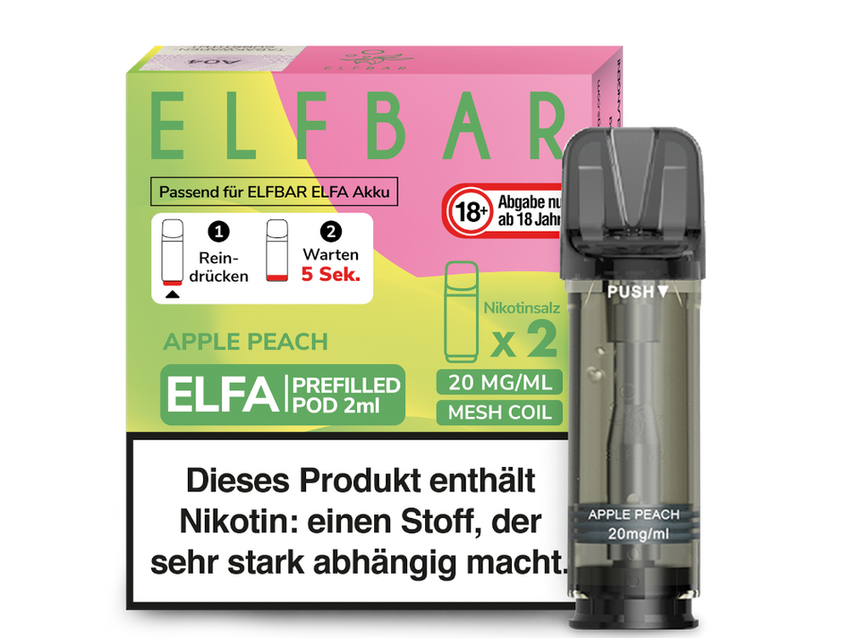 ELFBAR ELFA Pods - Apple Peach - 20mg/ml