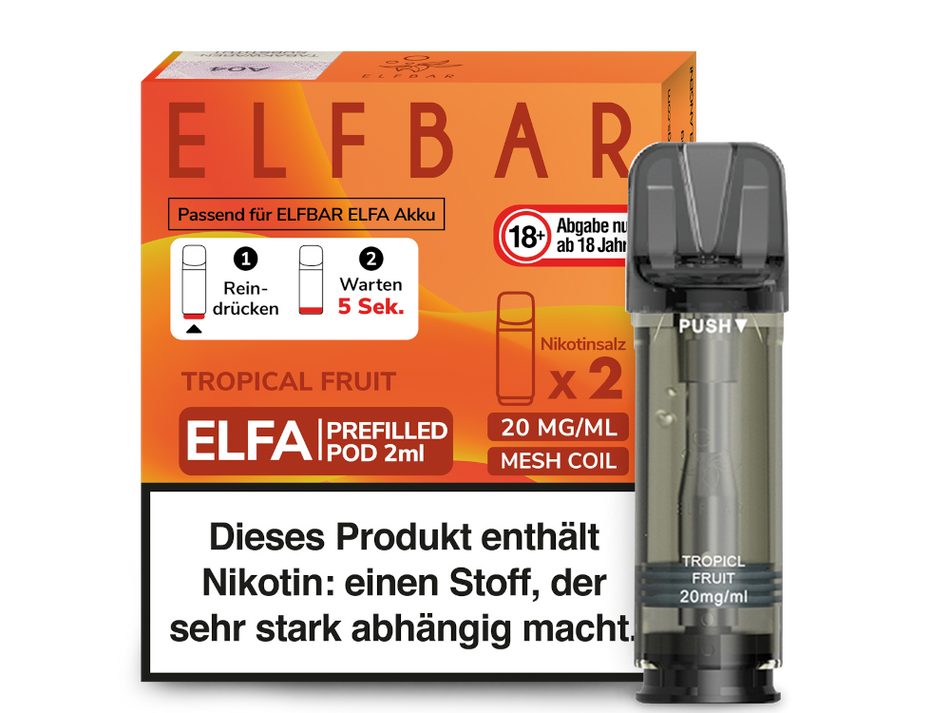 ELFBAR ELFA Pods - Tropical Fruit - 20mg/ml