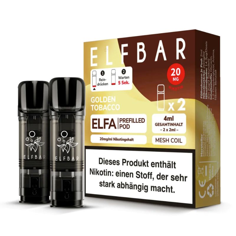 ELFBAR ELFA Pods - Golden Tobacco - 20mg/ml