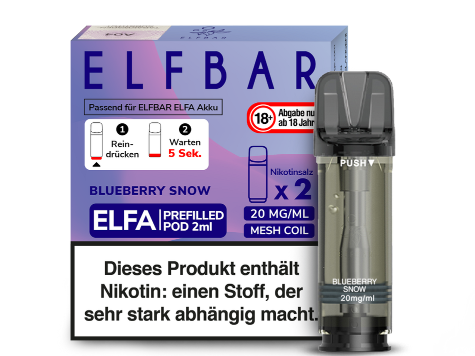 ELFBAR ELFA Pods - Blueberry Snoow - 20mg/ml