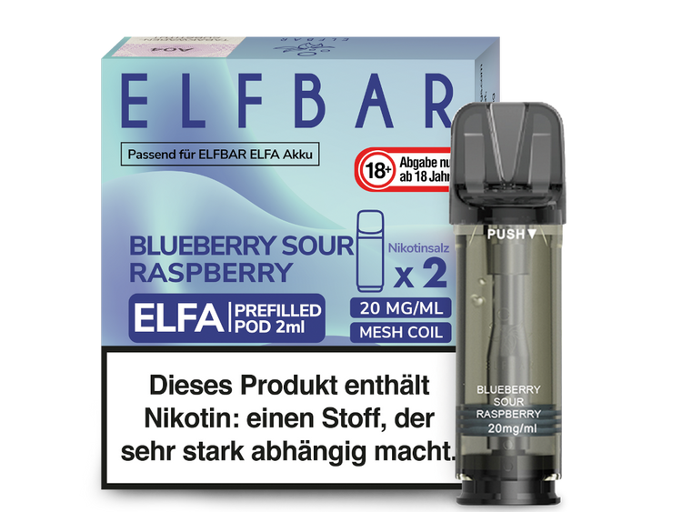 ELFBAR ELFA Pods - Blueberry Sour Raspberry - 20mg/ml