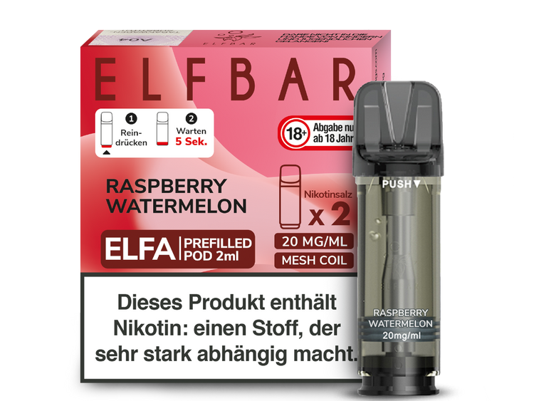 ELFBAR ELFA Pods - Raspberry Watermelon - 20mg/ml